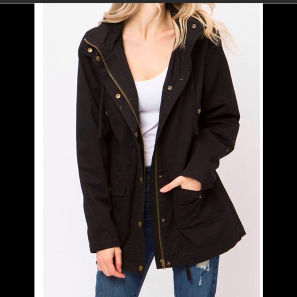 Black love tree coat